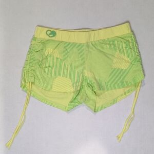 Ecko Red Lime Green Women's Athletic Vintage String Adjustable Booty Shorts Y2K